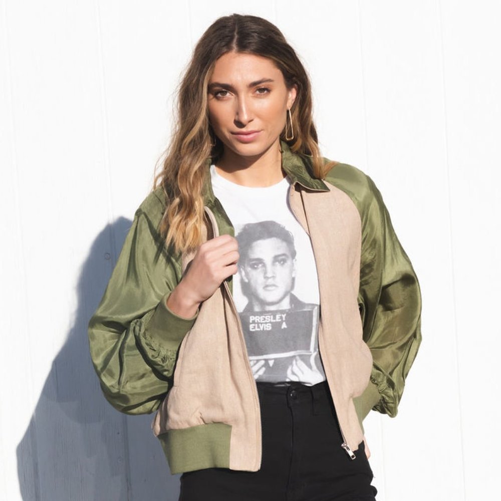 Hemp Silk Bomber Jacket